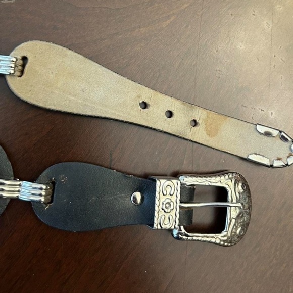 SOLD!!!Vintage Collectible Silver Large Oval Concho Belt. RARE 33” - Picture 6 of 7